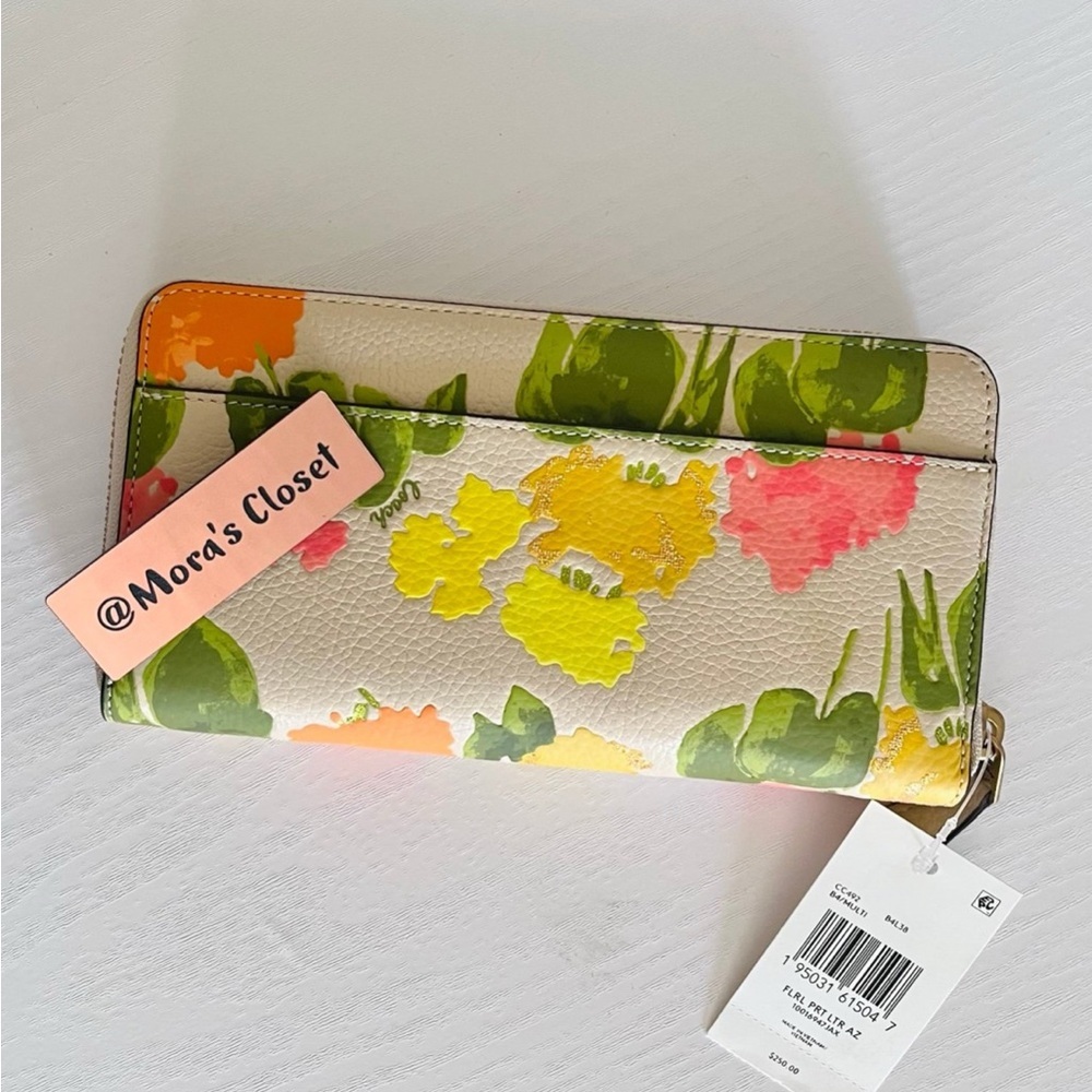 Coach Colorful Floral Women's Wallet - Picture 5 of 11